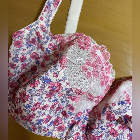 LIKE NEW || Panache Cleo Lingerie Chloe Floral Balcony Bra (US 34K) - Picture 3 of 7